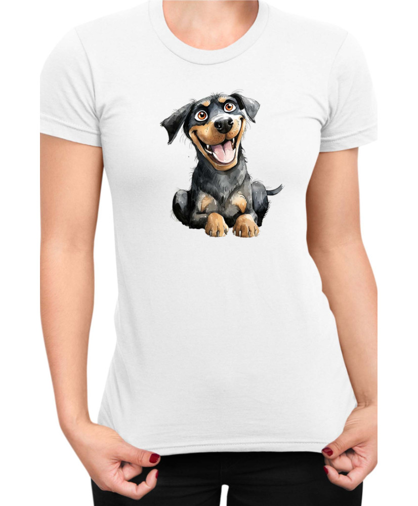 Дамска Тениска Funny Dogs Breeds Rottweiler