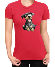 Дамска Тениска Funny Dogs Breeds Rottweiler