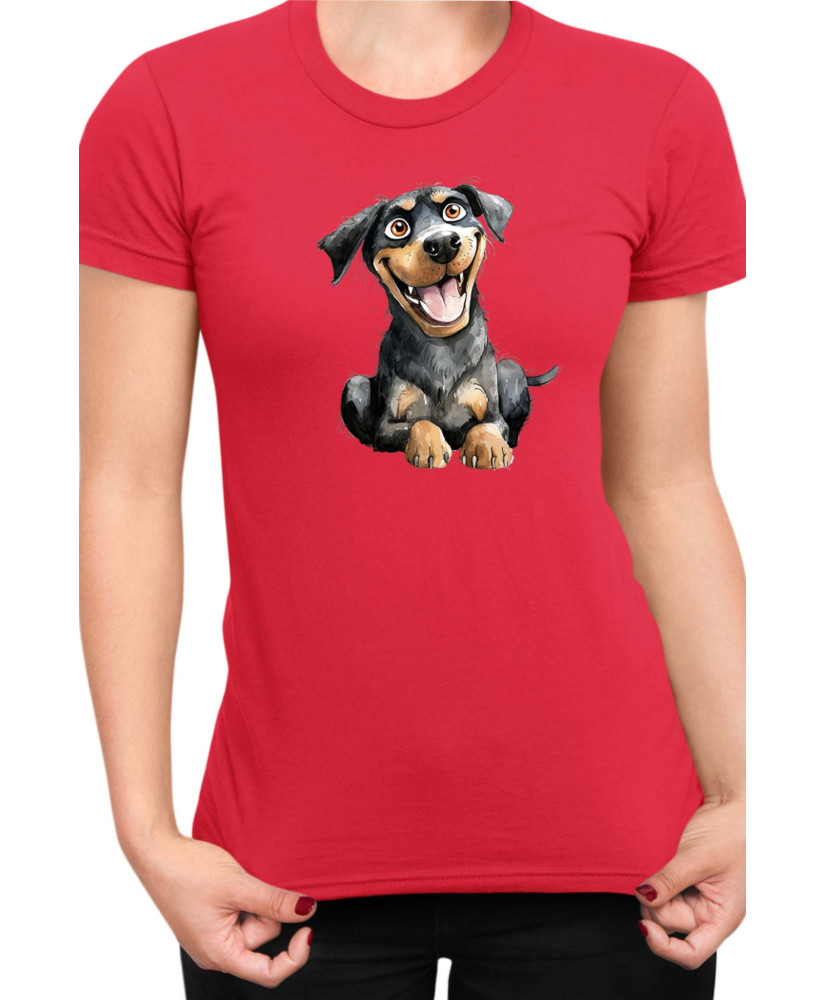 Дамска Тениска Funny Dogs Breeds Rottweiler