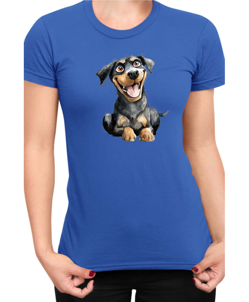 Дамска Тениска Funny Dogs Breeds Rottweiler