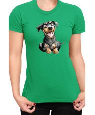 Дамска Тениска Funny Dogs Breeds Rottweiler