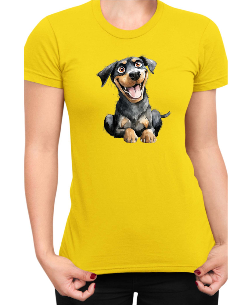 Дамска Тениска Funny Dogs Breeds Rottweiler