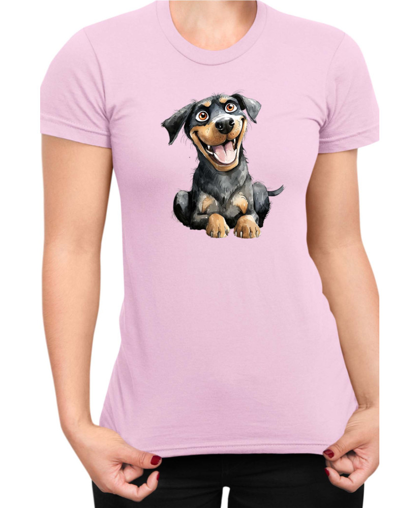 Дамска Тениска Funny Dogs Breeds Rottweiler