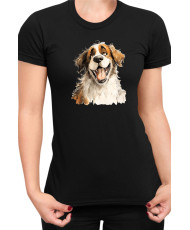 Дамска Тениска Funny Dogs Breeds Saint Bernard