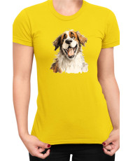 Дамска Тениска Funny Dogs Breeds Saint Bernard