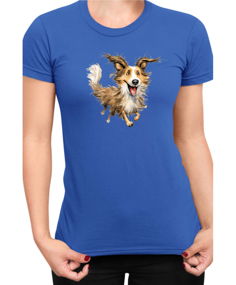Дамска Тениска Funny Dogs Breeds Shetland Sheepdog