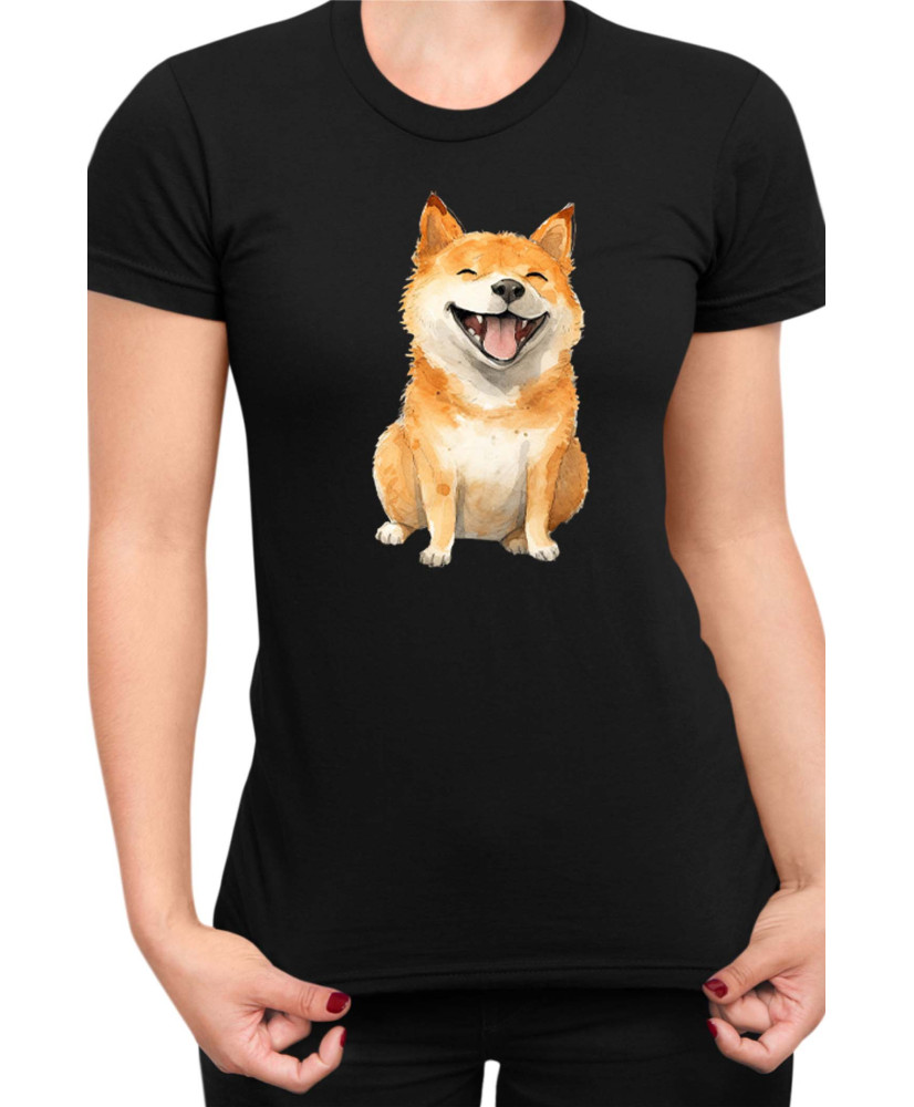 Дамска Тениска Funny Dogs Breeds Shiba Inu