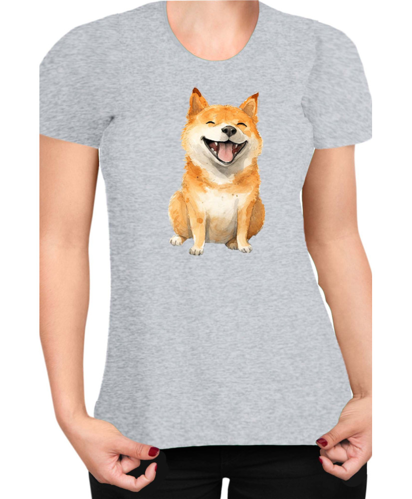 Дамска Тениска Funny Dogs Breeds Shiba Inu