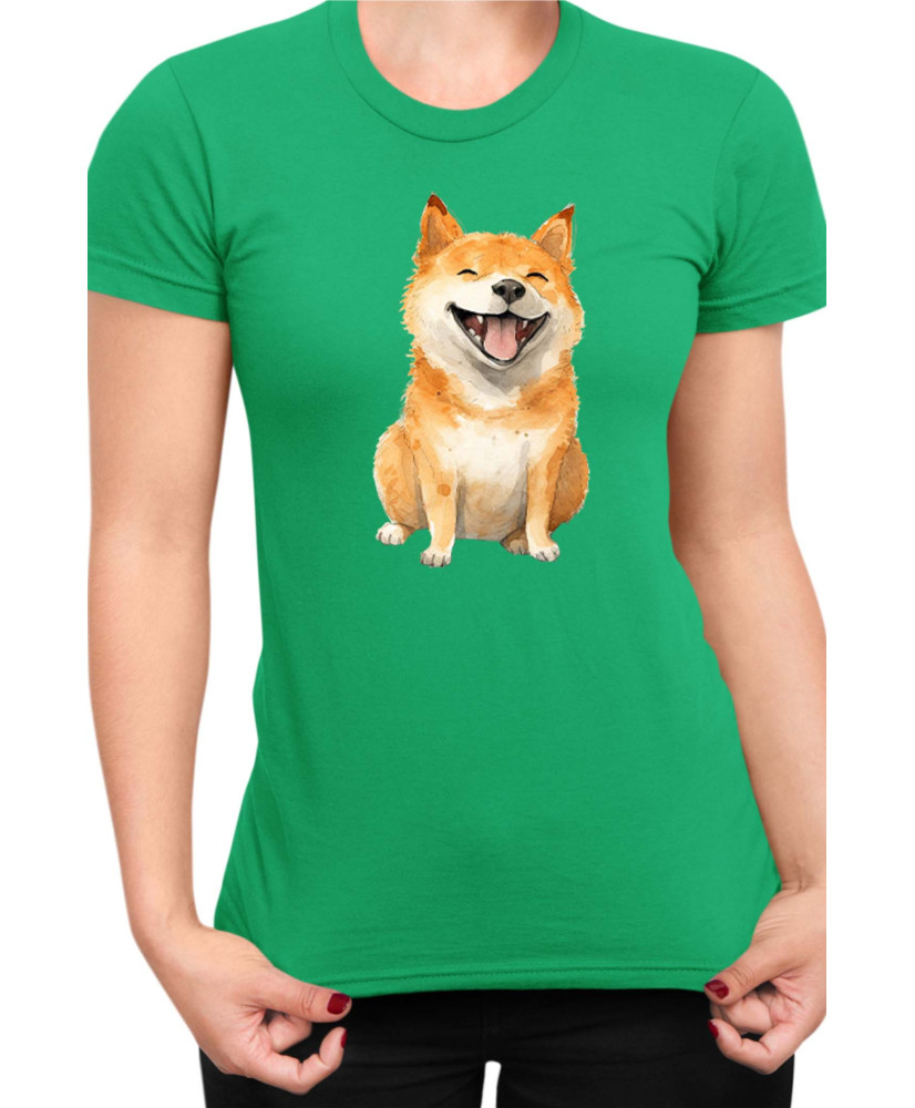 Дамска Тениска Funny Dogs Breeds Shiba Inu