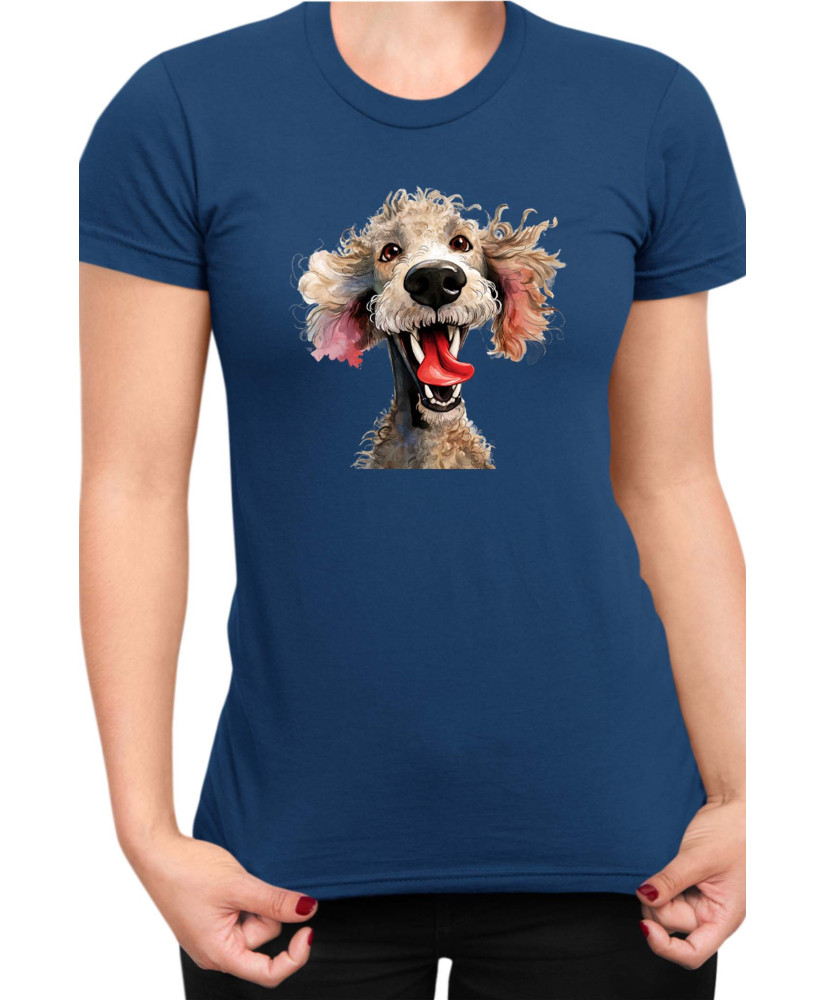 Дамска Тениска Funny Dogs Breeds Standard Poodle 01