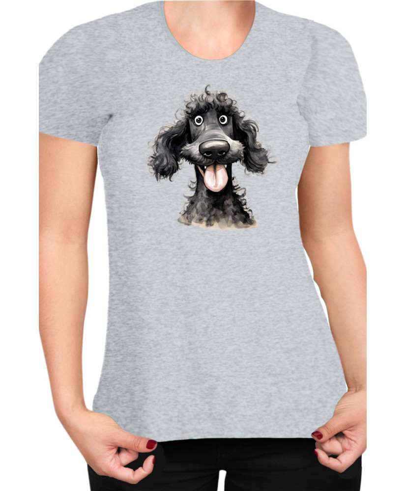 Дамска Тениска Funny Dogs Breeds Standard Poodle 02