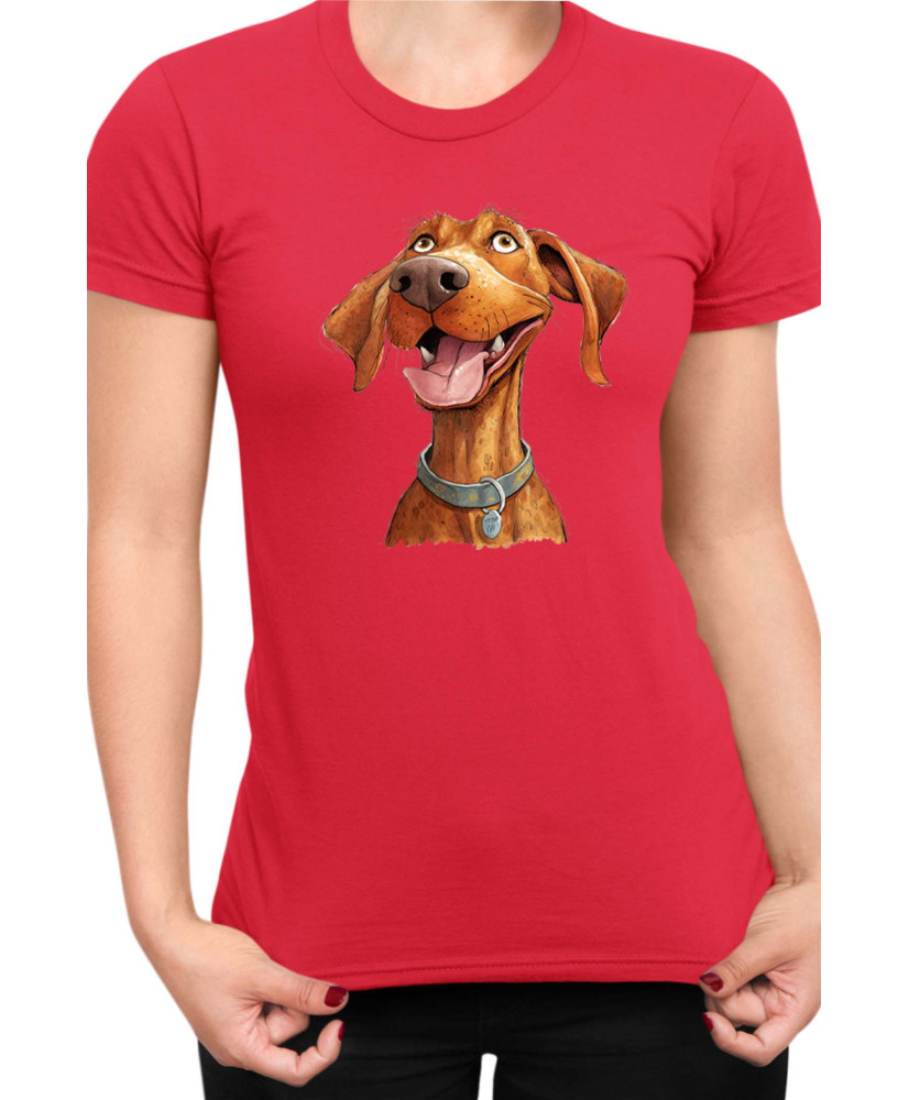 Дамска Тениска Funny Dogs Breeds Vizsla