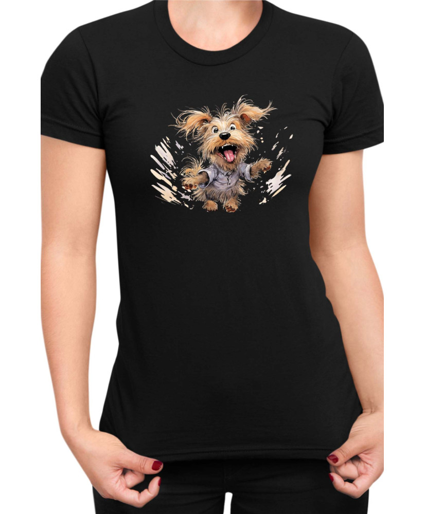 Дамска Тениска Funny Dogs Breeds Yorkshire Terrier