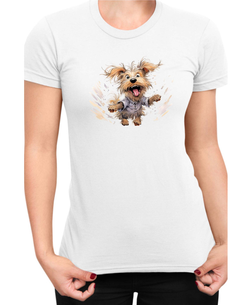 Дамска Тениска Funny Dogs Breeds Yorkshire Terrier