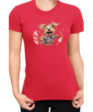 Дамска Тениска Funny Dogs Breeds Yorkshire Terrier
