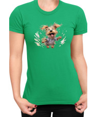 Дамска Тениска Funny Dogs Breeds Yorkshire Terrier