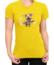 Дамска Тениска Funny Dogs Breeds Yorkshire Terrier