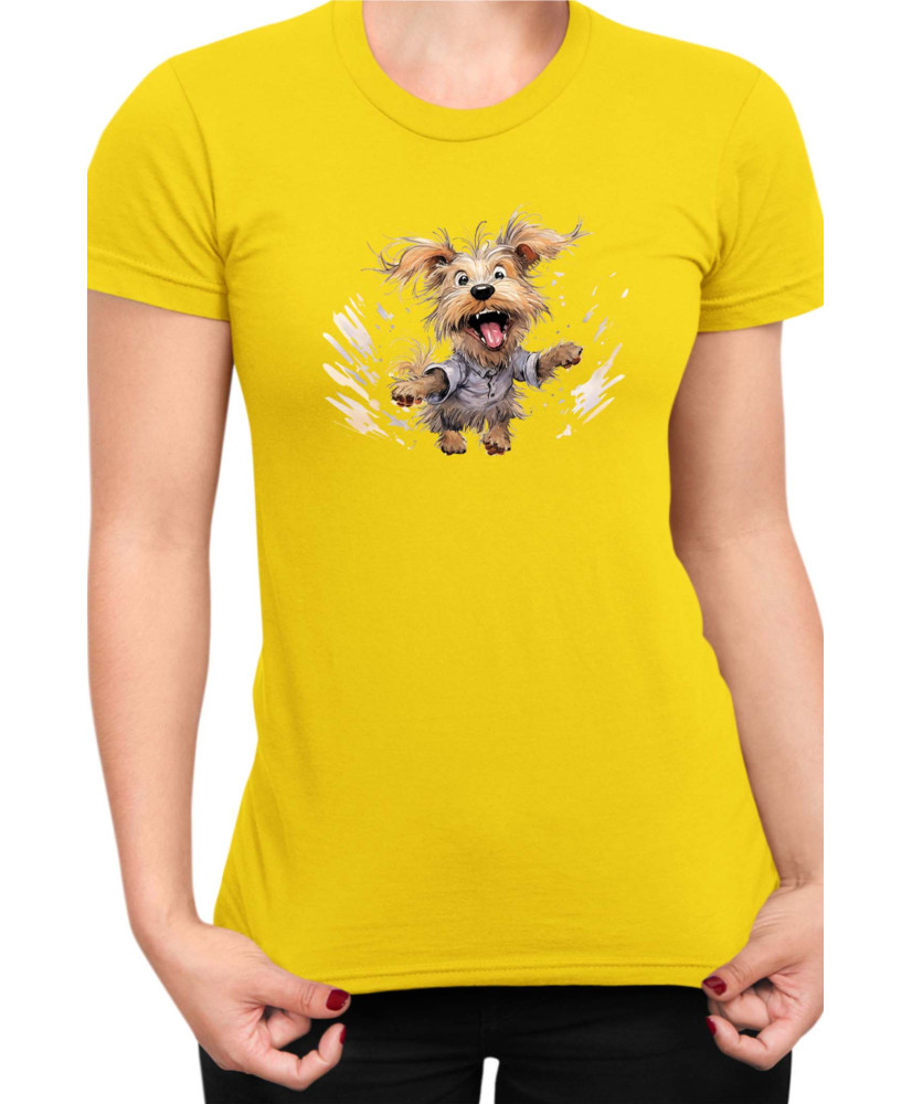 Дамска Тениска Funny Dogs Breeds Yorkshire Terrier