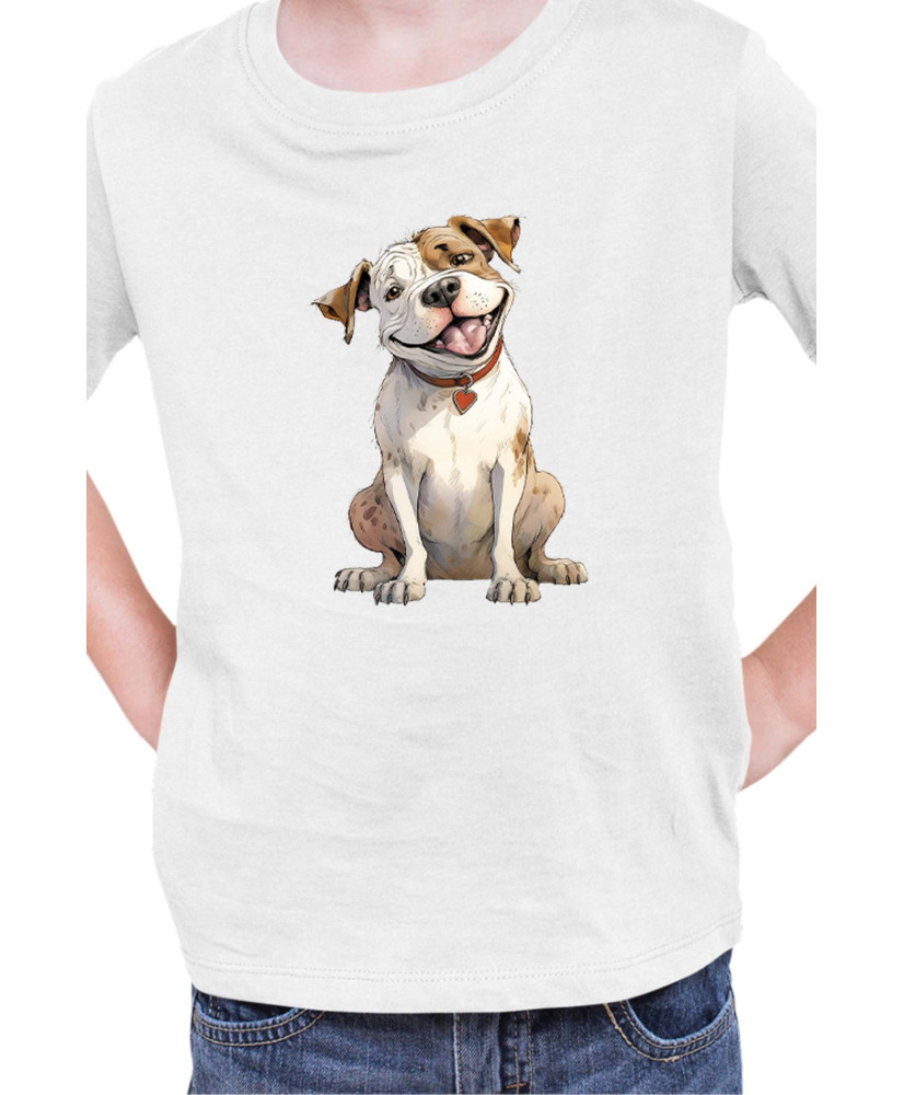 Детска Тениска Funny Dogs Breeds American Bulldog