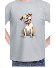 Детска Тениска Funny Dogs Breeds American Bulldog
