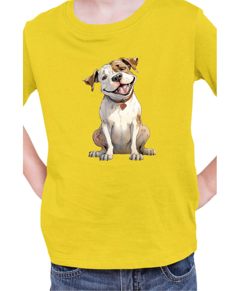 Детска Тениска Funny Dogs Breeds American Bulldog