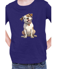 Детска Тениска Funny Dogs Breeds American Bulldog
