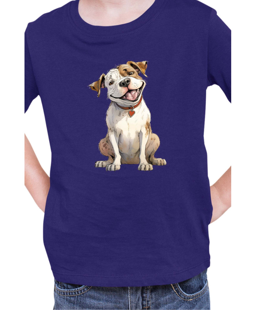 Детска Тениска Funny Dogs Breeds American Bulldog