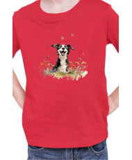 Детска Тениска Funny Dogs Breeds Border Collie 01
