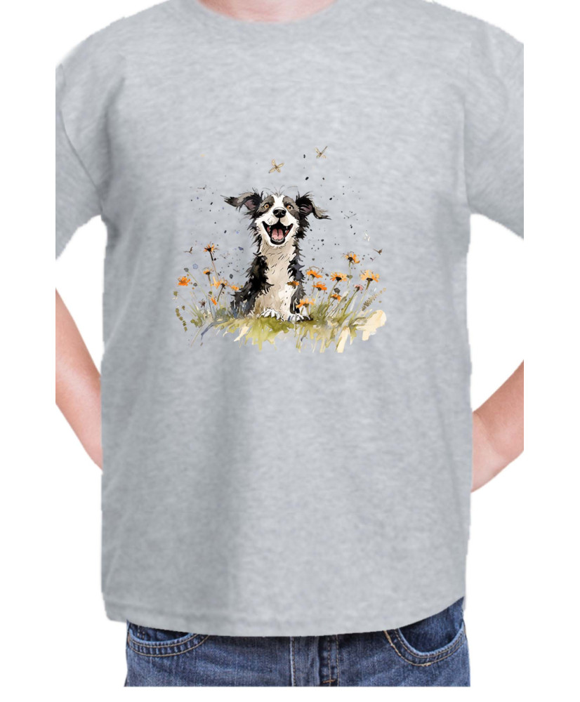 Детска Тениска Funny Dogs Breeds Border Collie 01