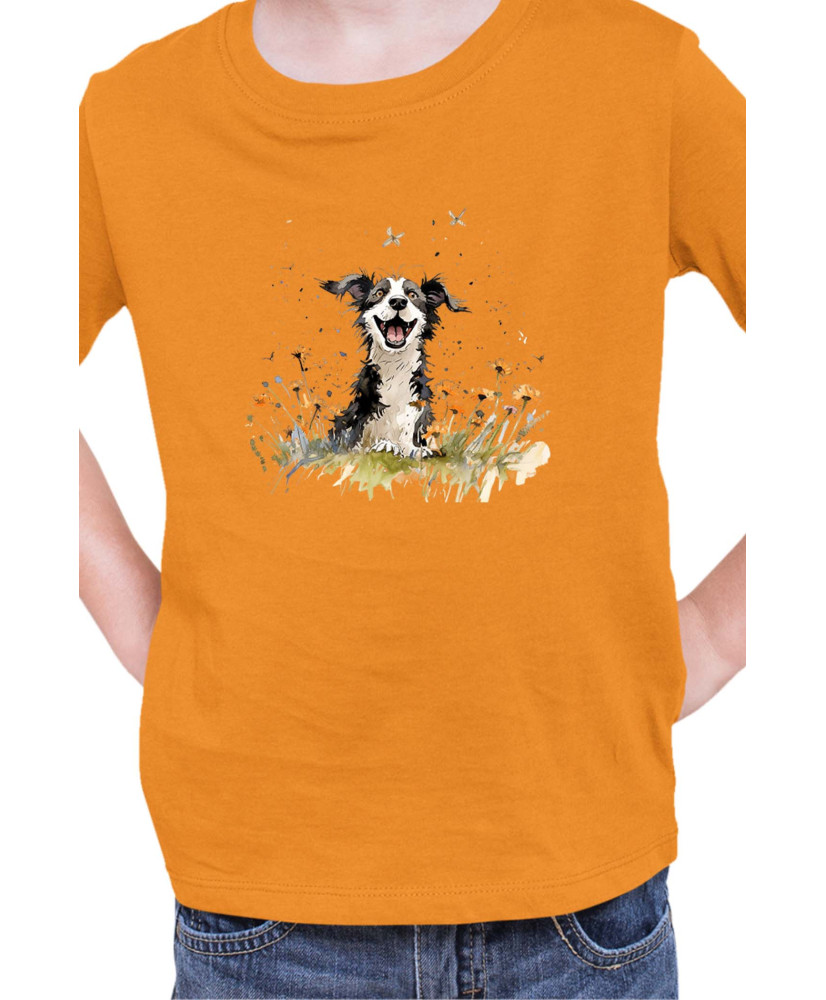 Детска Тениска Funny Dogs Breeds Border Collie 01