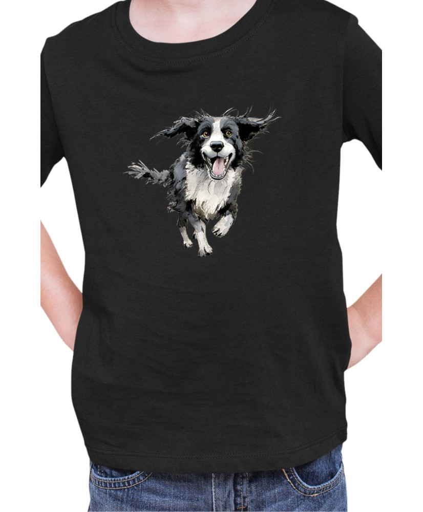 Детска Тениска Funny Dogs Breeds Border Collie 02