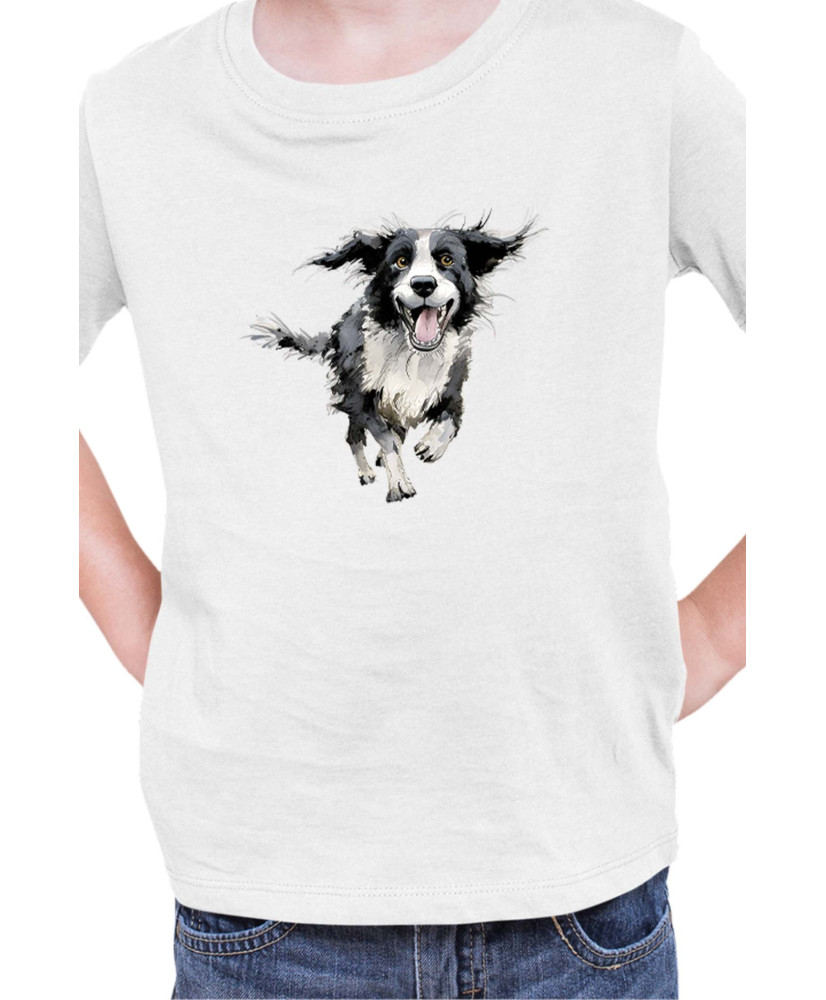 Детска Тениска Funny Dogs Breeds Border Collie 02