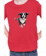 Детска Тениска Funny Dogs Breeds Border Collie 02