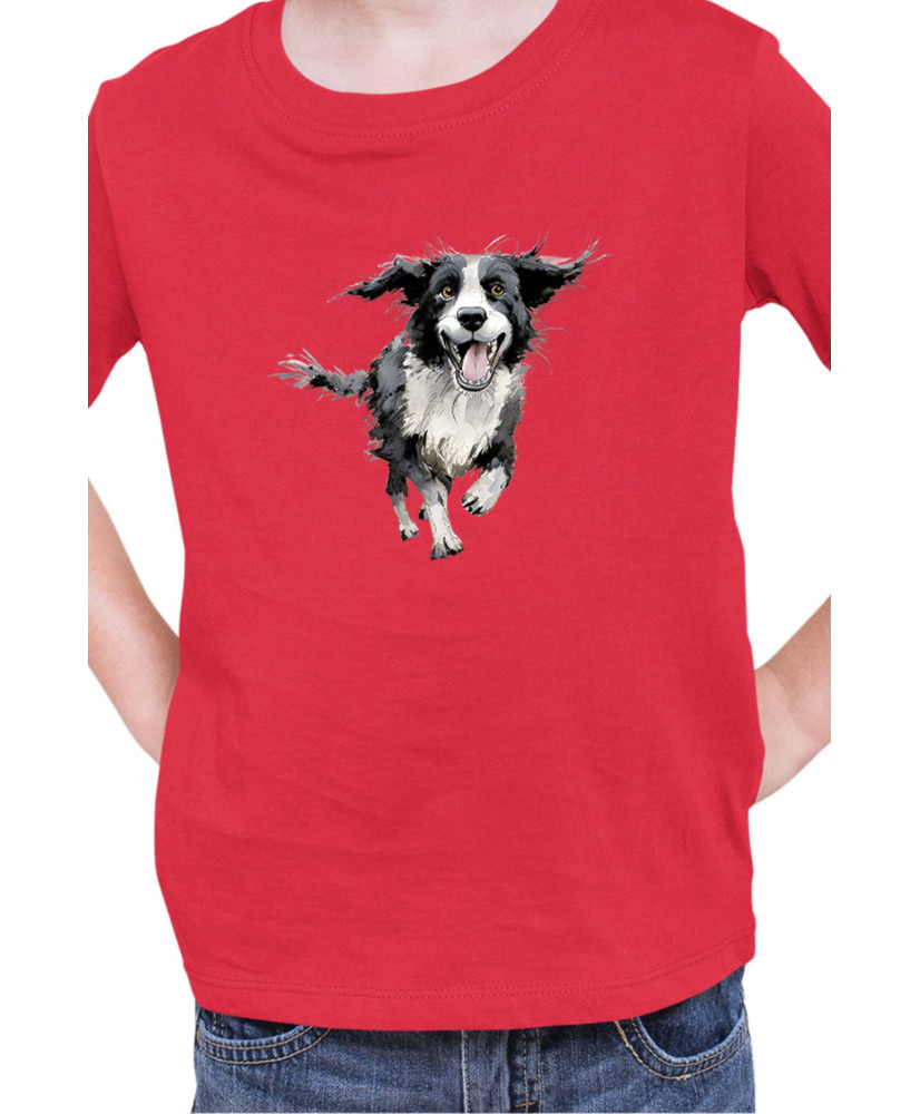 Детска Тениска Funny Dogs Breeds Border Collie 02