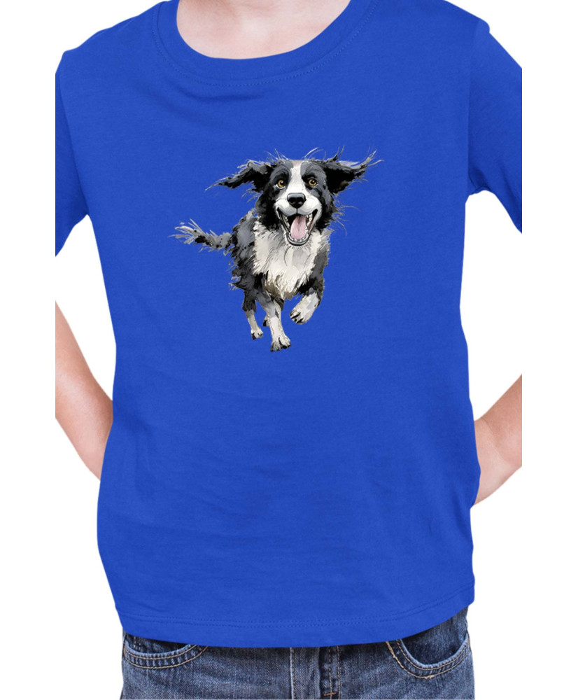 Детска Тениска Funny Dogs Breeds Border Collie 02