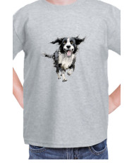 Детска Тениска Funny Dogs Breeds Border Collie 02