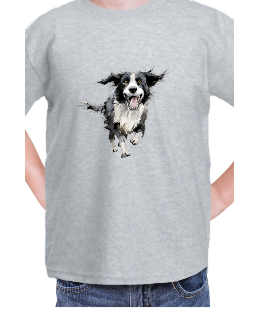 Детска Тениска Funny Dogs Breeds Border Collie 02