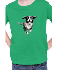Детска Тениска Funny Dogs Breeds Border Collie 02