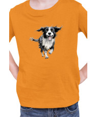 Детска Тениска Funny Dogs Breeds Border Collie 02