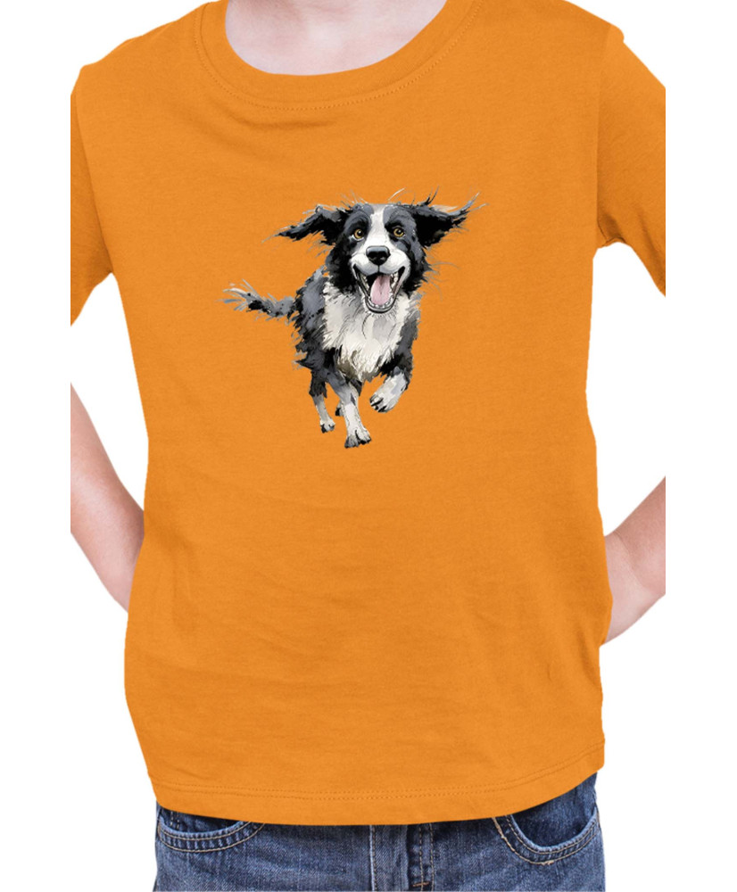 Детска Тениска Funny Dogs Breeds Border Collie 02