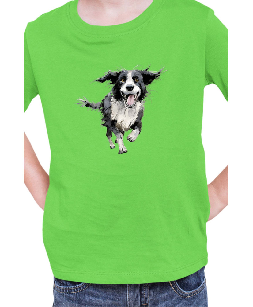 Детска Тениска Funny Dogs Breeds Border Collie 02