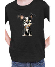 Детска Тениска Funny Dogs Breeds Boston Terrier 01