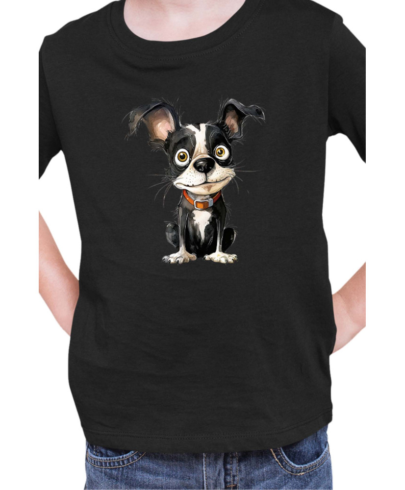 Детска Тениска Funny Dogs Breeds Boston Terrier 01