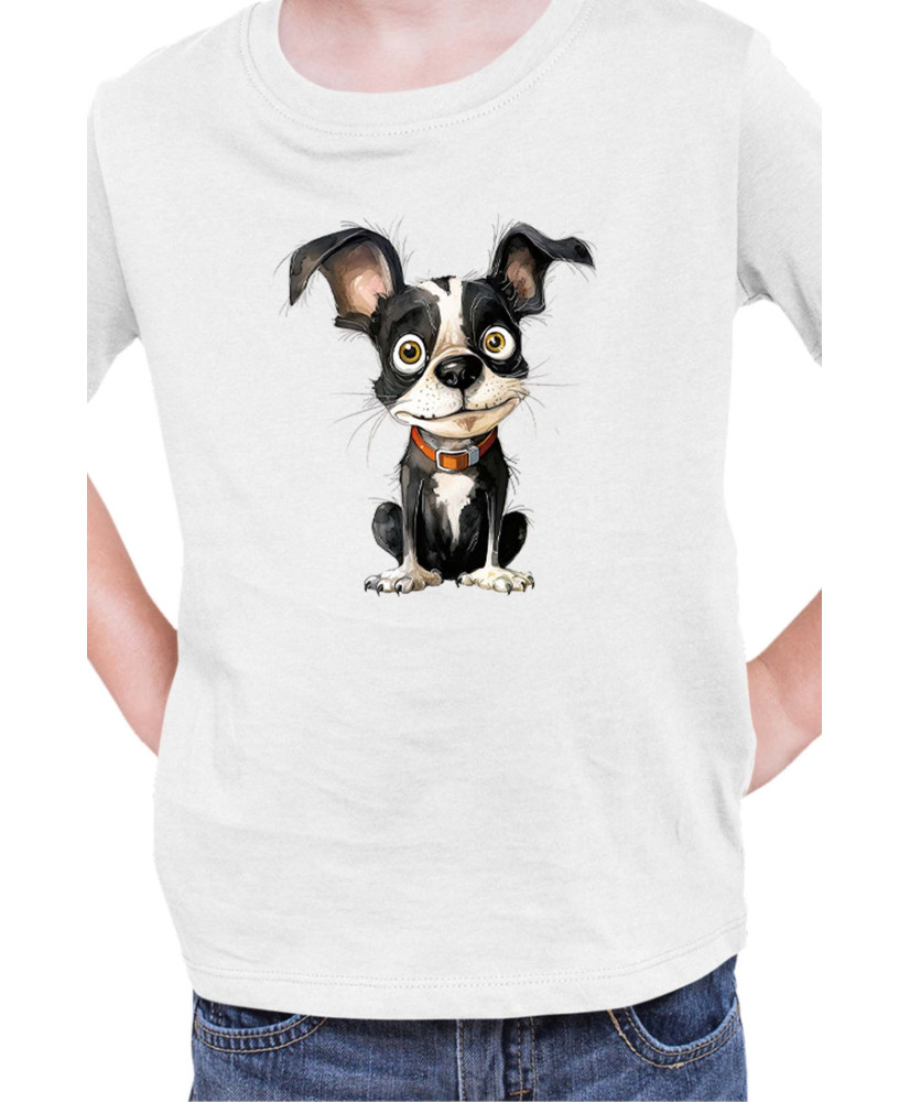 Детска Тениска Funny Dogs Breeds Boston Terrier 01
