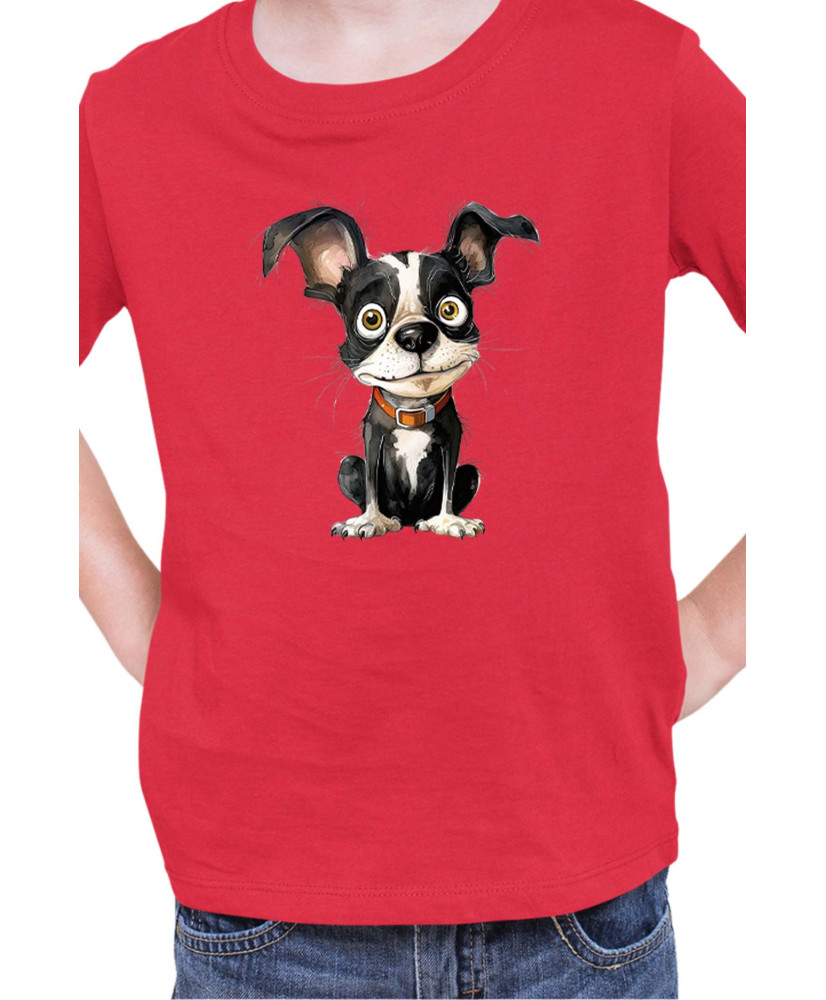 Детска Тениска Funny Dogs Breeds Boston Terrier 01
