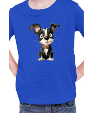 Детска Тениска Funny Dogs Breeds Boston Terrier 01