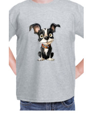Детска Тениска Funny Dogs Breeds Boston Terrier 01