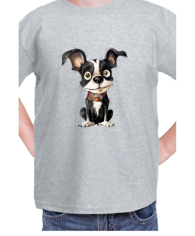 Детска Тениска Funny Dogs Breeds Boston Terrier 01