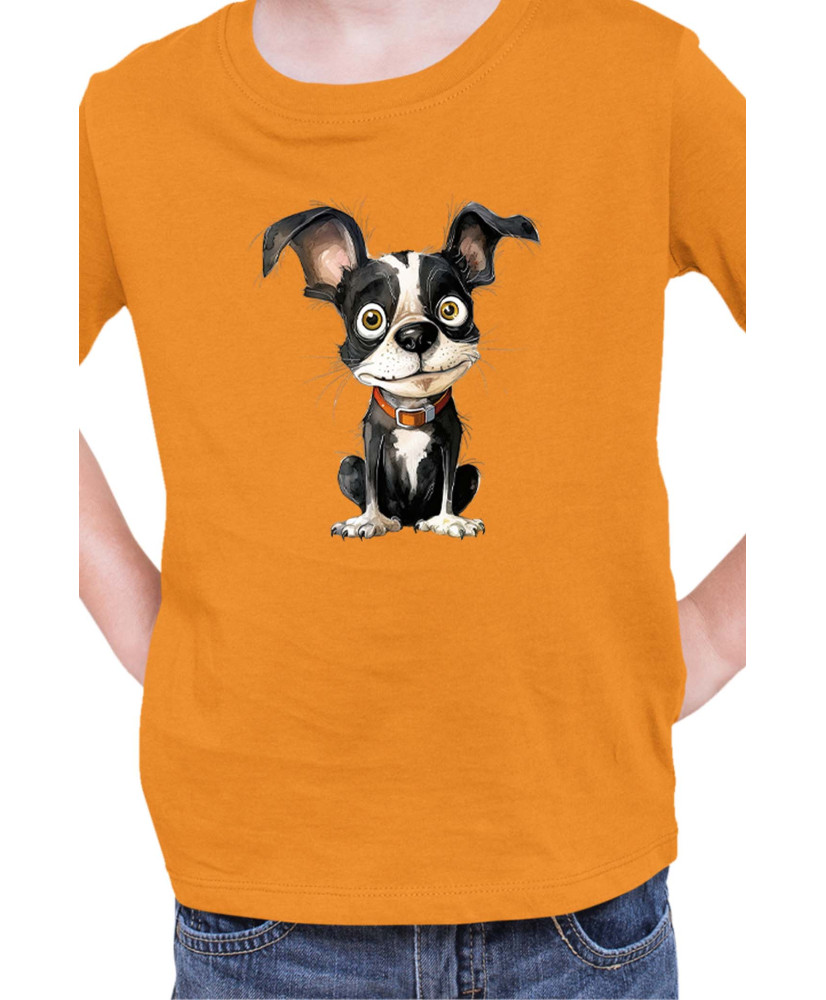 Детска Тениска Funny Dogs Breeds Boston Terrier 01