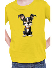 Детска Тениска Funny Dogs Breeds Boston Terrier 01